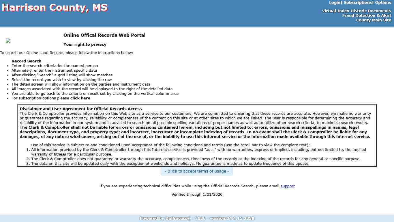 Official Records Inquiry